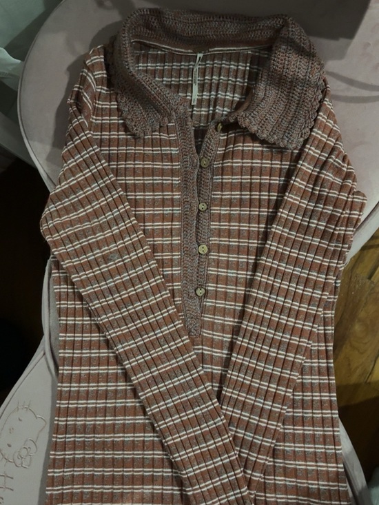 Free People Tops - Free People Long Sleeve in Rust Brown Plaid
